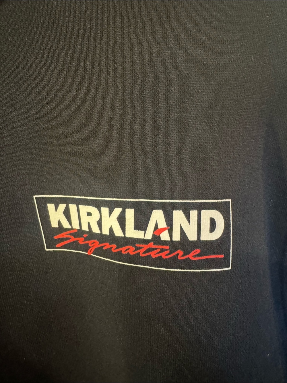 Kirkland Signature Men's Black Crewneck Pullover with Logo Patch - Picture 6 of 8